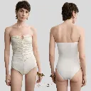 Aalyst 1 pieza Body de mujer con volantes en el escote de un solo color (2).webp