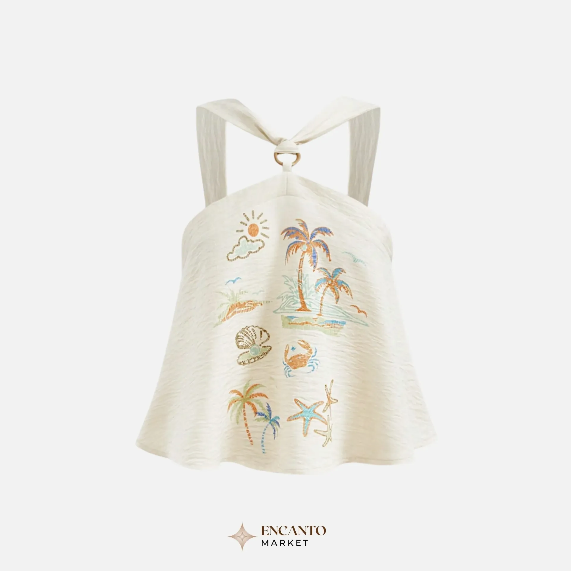 Top holgado de cuello de halter