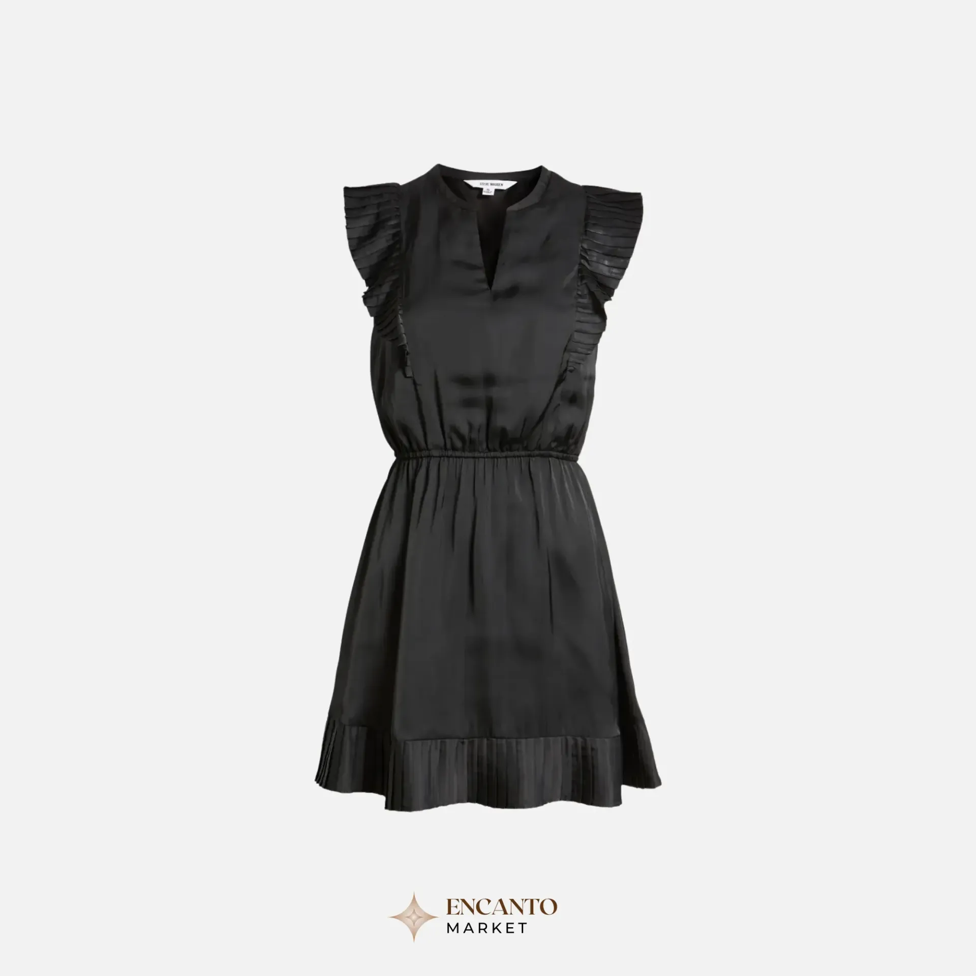 Mini vestido plisado con manga corta Verona