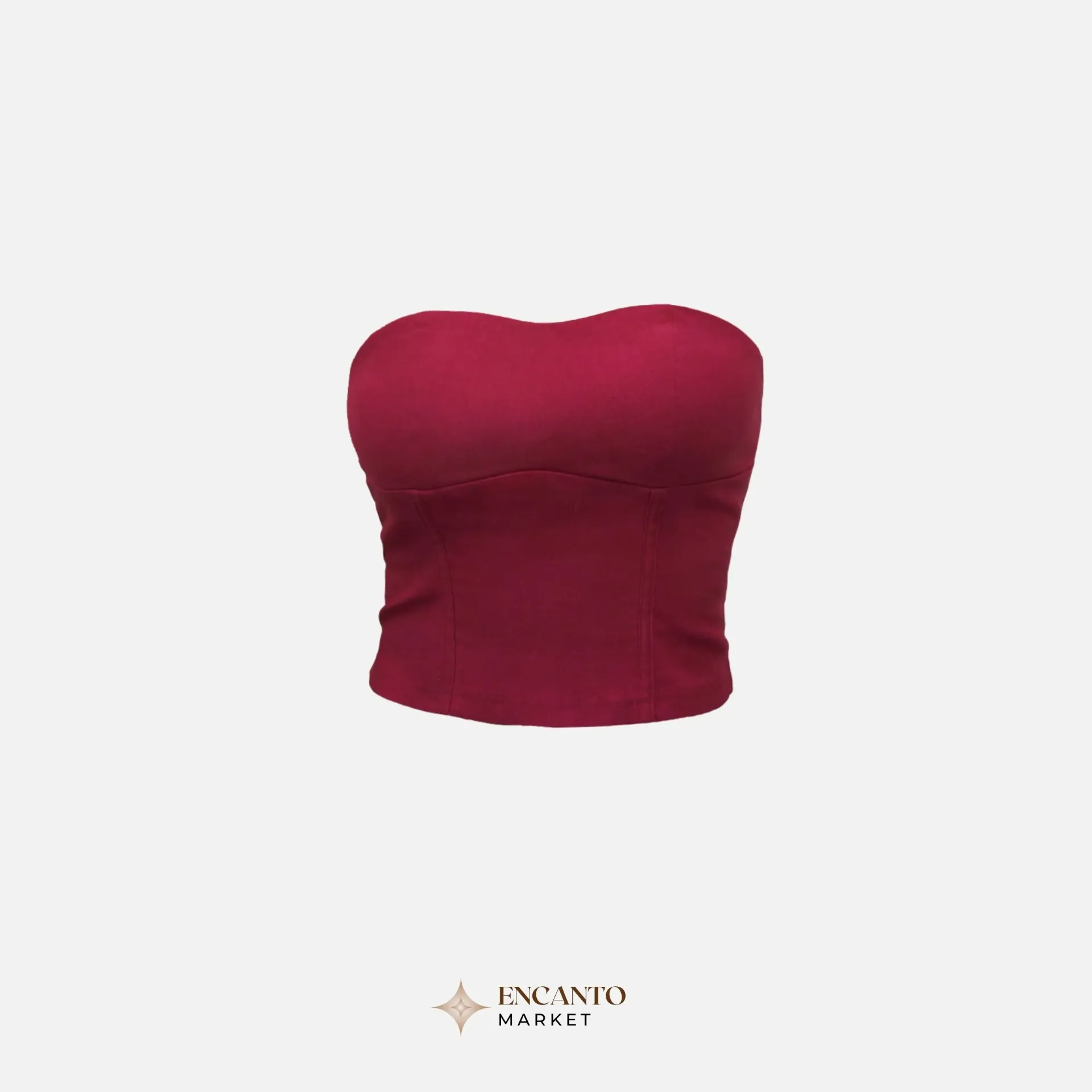 Top tubo color rojo