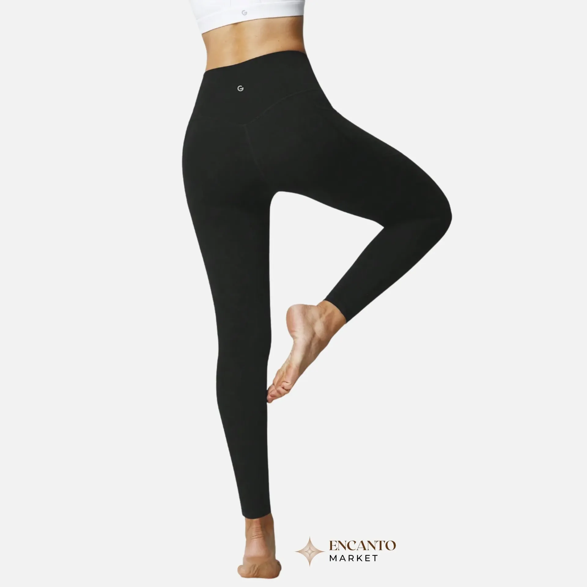 Leggings de Cintura Alta con Bolsillo Lateral De 24"