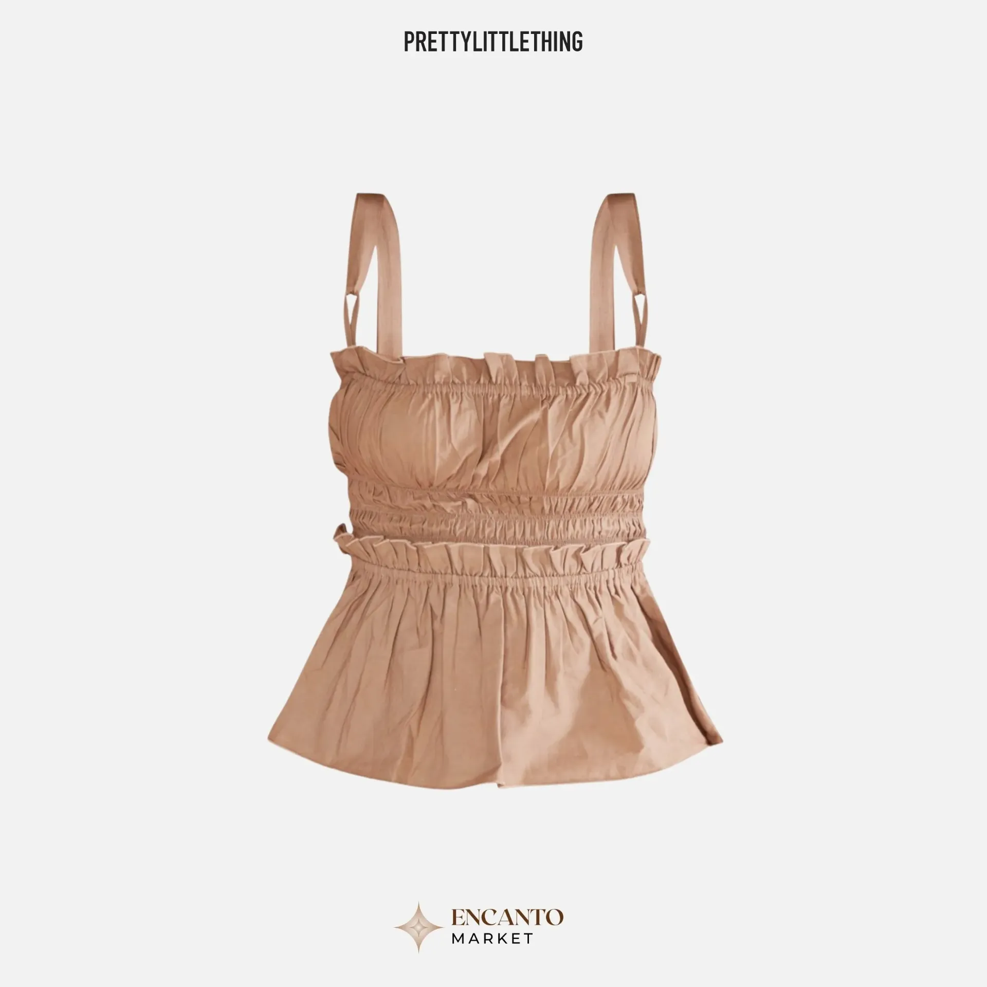 Top de tirantes con diseño fruncido