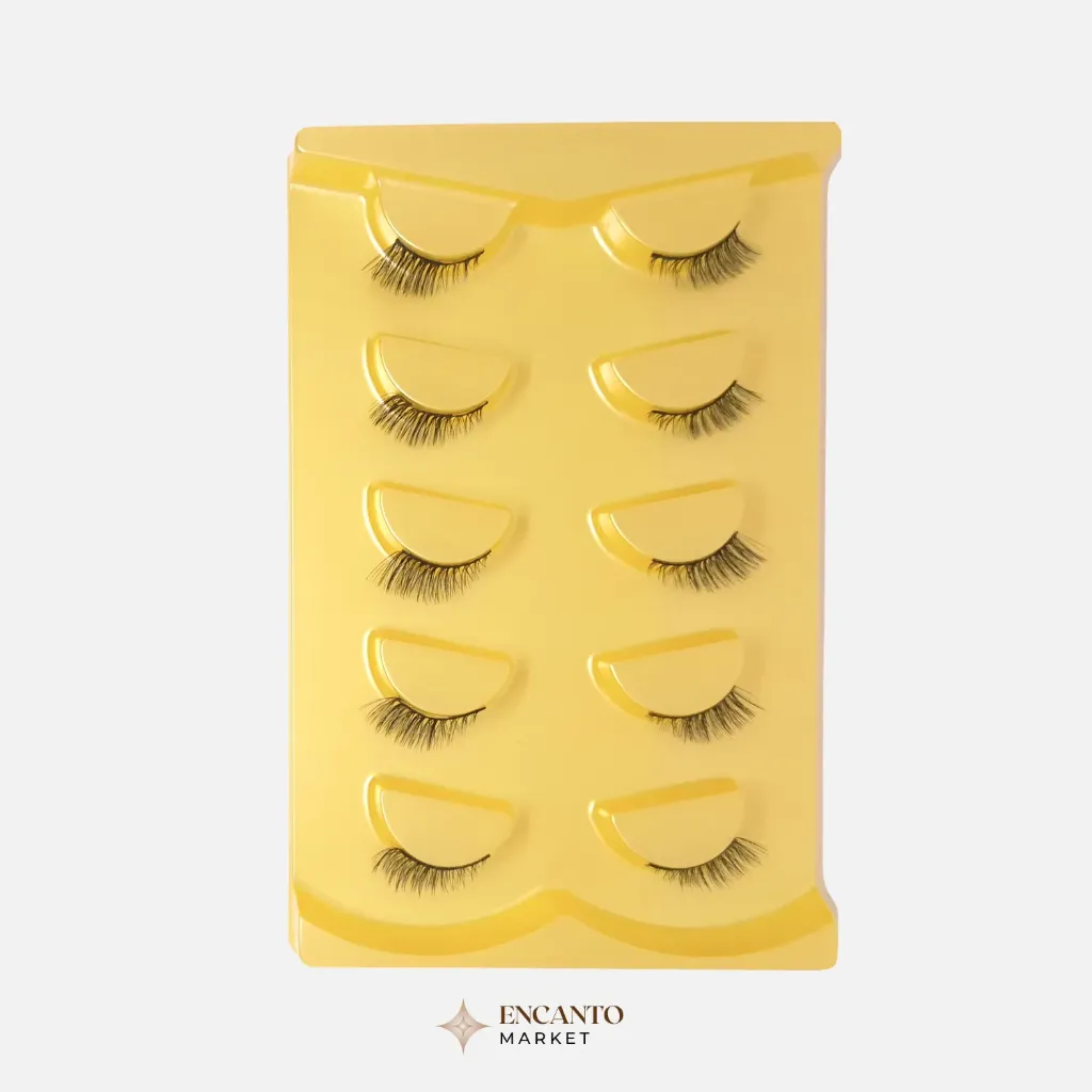 Set pestañas postizas naturales, de 2,2 mm de longitud