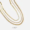 Conjunto de collares dorados