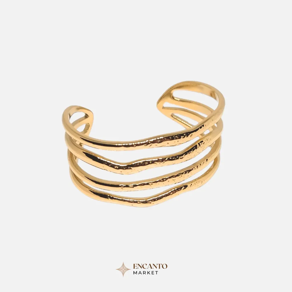 Brazalete en capas texturizado