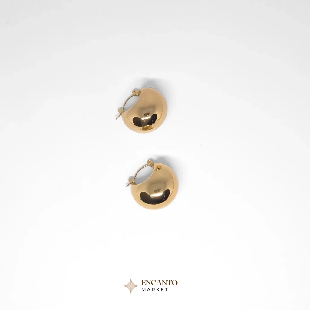 Aretes estilo gota chunky (Dorado)