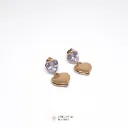 Aretes colgantes bañados en oro de 18K