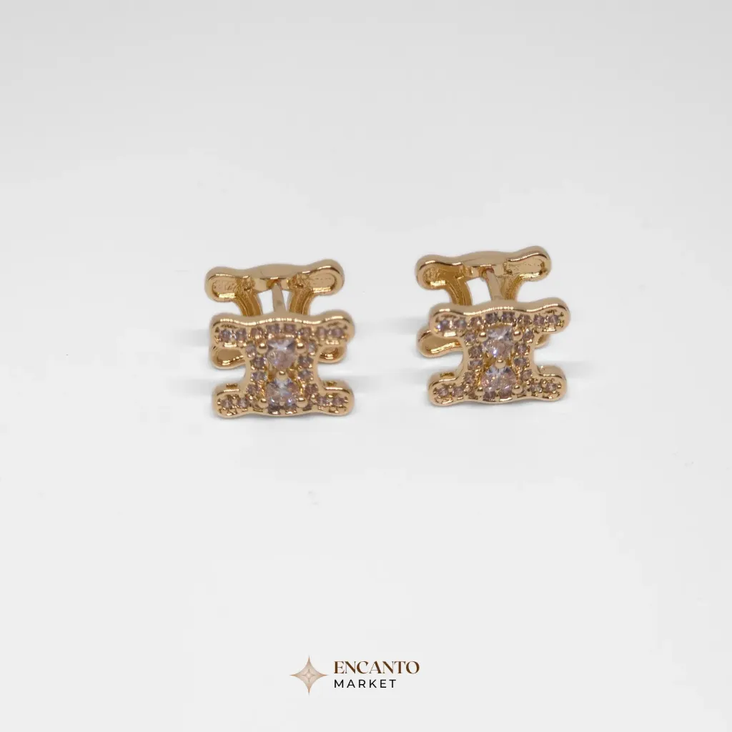 Aretes brillantes de clip