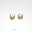 Aretes de aro con Circonita Cúbica Incrustados