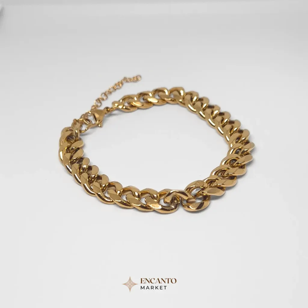Pulsera tipo cadena cubana 8mm