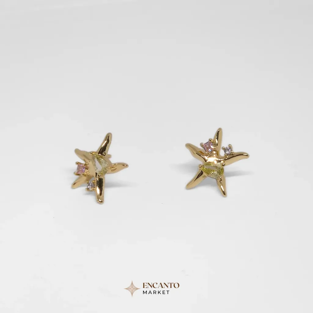 Arete de boton estrella de mar